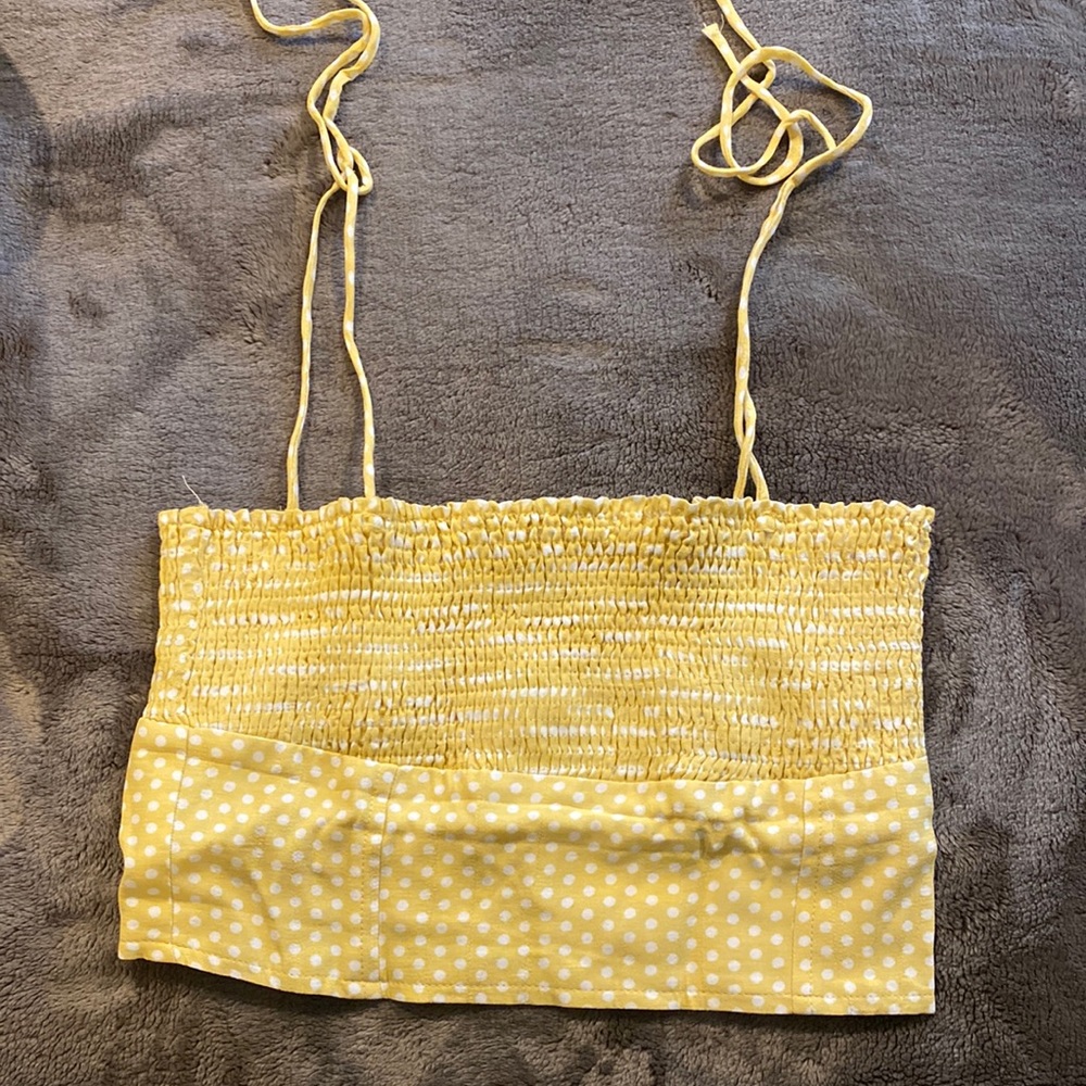 Yellow Polka Dot Top